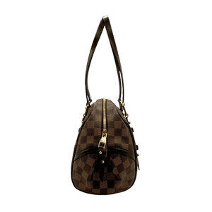 Louis Vuitton Handbag Rivington Ebene Brown Brown Canvas Damier Ebene Leather